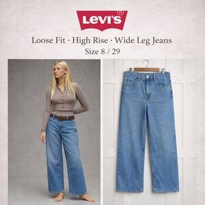 Levi’s Loose Fit High Rise Wide Legs Jean’s Women’s Size 8/29 Blue Baggy